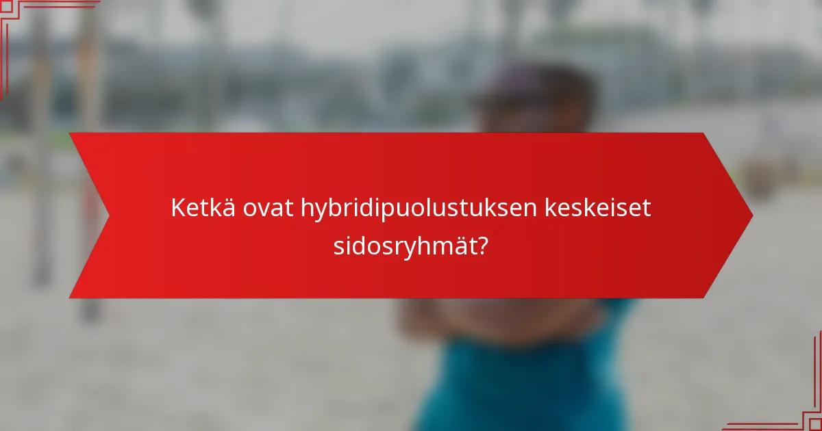 Ketkä ovat hybridipuolustuksen keskeiset sidosryhmät?