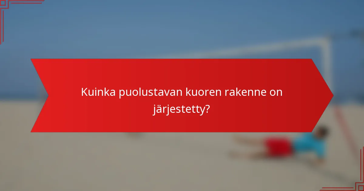 Kuinka puolustavan kuoren rakenne on järjestetty?